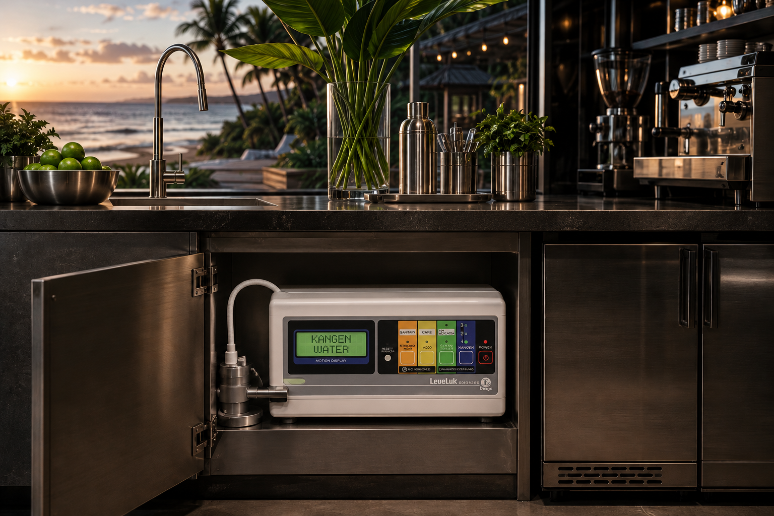 LeveLuk SD501U installed under the counter with its own faucet