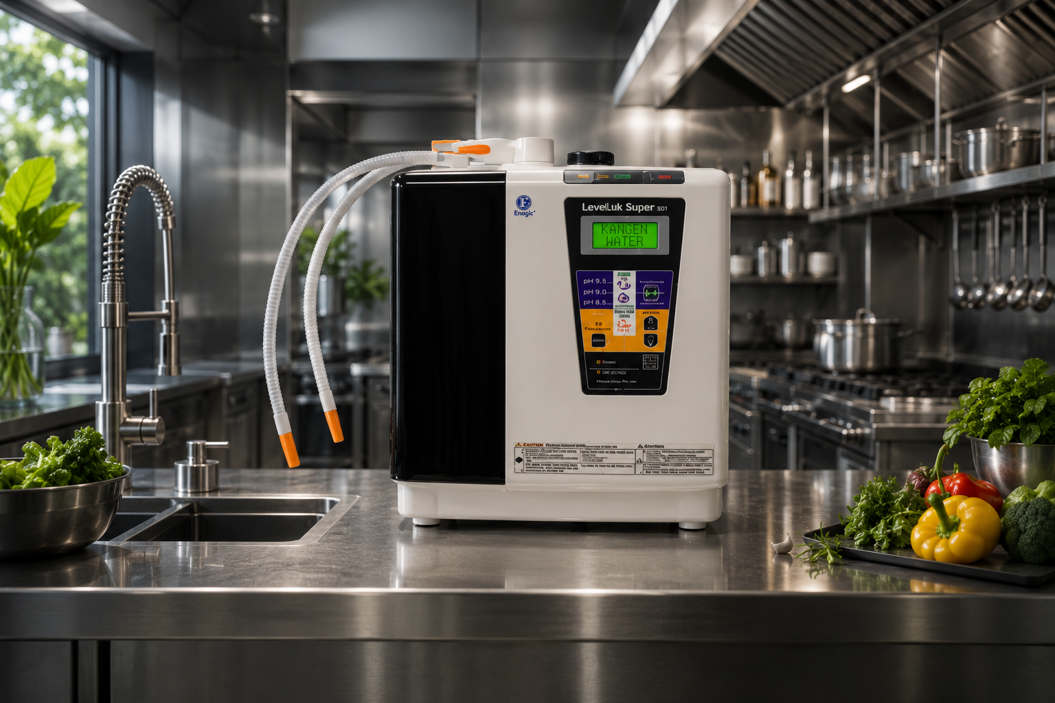 LeveLuk Super 501 ionizer in a professional kitchen